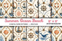 Summer Ocean Beach Junk Journal JPG Product Image 1