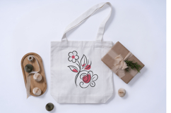 Elegant Floral Outline Embroidery Design File Product Image 7