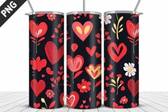 Lovely Hearts Tumbler Design | Valentine's Day Tumbler Wrap Product Image 3