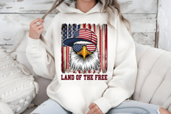 Land of the Free PNG, Patriotic Eagle USA Flag Sublimation Product Image 7