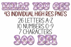 Easter Sublimation Alphabet Clipart Printable Lettering Set Product Image 4