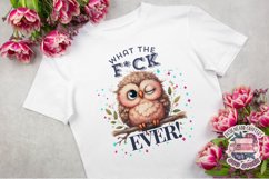 Tired OWL Sarcasm Sublimation design Funny Quote Animal Product Image 3
