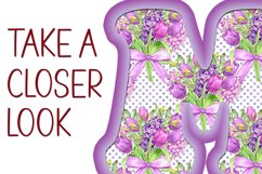 Easter Sublimation Alphabet Clipart Printable Lettering Set Product Image 2