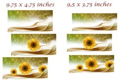 Glitter Sunflower Mug Wrap Design Product Image 2