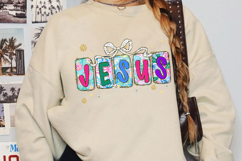 Tropical Christian Christmas Sublimation, Jesus Christmas Pn Product Image 2