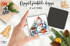 Magnet Sublimation | Watercolour Christmas Magnet Product Image 1