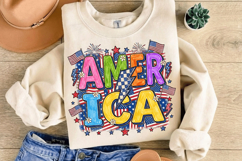 Retro America Thunder PNG T-Shirt|4th of July PNG Sublimatio Product Image 2