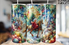 Watercolor Christmas Tumbler Wrap - High Quality 300 Dpi Product Image 1