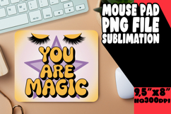 Bright MOUSE PAD Sublimation Style, Woman Eyes Product Image 1