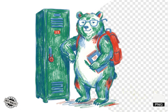 Back To School Teddy Bear Clipart Product Image 1