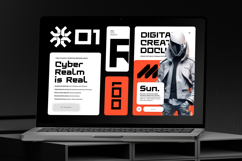 Clockyn - Futuristic &amp; Bold Expanded Typeface Product Image 7