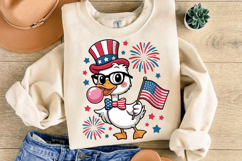 Patriotic Eagle, 4th of July Duck PNG T-Shirt|4th of July PN Product Image 3