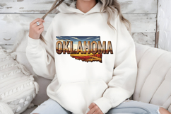 Oklahoma State PNG, Vintage Buffalo Plains Sublimation Product Image 7