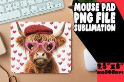 Cow with Love Heart Desk Mat Product Image 1