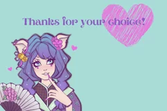 Kawaii Twitch Overlays with Kitsune Girl Product Image 7