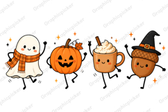 Fall Halloween Pumpkin Ghost Friends PNG, Halloween Ghost Product Image 7