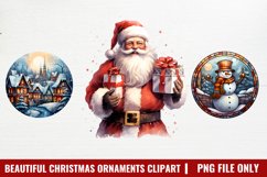 Beautiful Christmas Watercolor Clipart Product Image 1