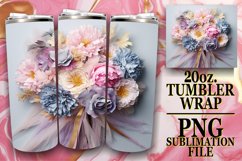 3D Garden Flowers 20oz Tumbler Sublimation Product Image 1