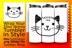 Purr-fectly Colorful: Pastel Cat Tumbler Wrap Product Image 1