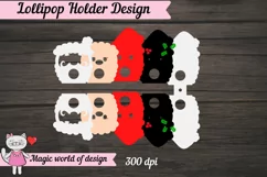 Santa head lollipop Holder svg, papercut template Product Image 4