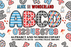 Alice in Wonderland Digital Papers, Alice doodle letters Product Image 2