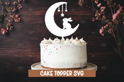 9 Bunny cake topper SVG I Cake topper SVG Product Image 4