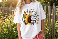 She is mom Sunflower PNG sublimation | Mother's Day PNG T-Sh Product Image 2
