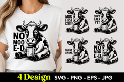 Cow No Mood Today SVG PNG Product Image 1