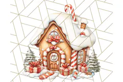 Vintage Christmas Clipart PNG, Cute Animals Holiday Elements Product Image 3