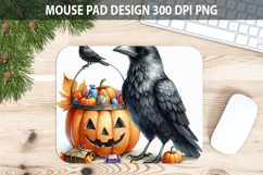 Watercolor Crow Mouse Pad Sublimation - Animal PNG Product Image 1
