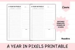 Editable A Year In Pixels Sheet Template 1 Product Image 1