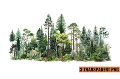 Watercolor Forest Tree Clipart , PNG Product Image 1