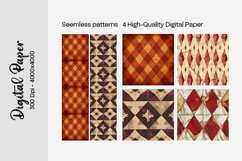 Burgundy Digital Papers | Floral Digital paper Product Image 2