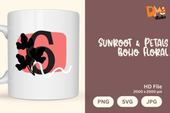 Sunroot &amp; Petals Boho Floral Monogram Product Image 1