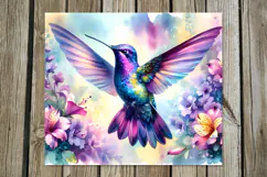 Hummingbird | 4 skinny tumbler Sublimation designs PL Product Image 3