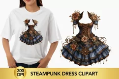 steampunk dress Clipart, steampunk dress png Product Image 1