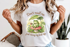 Frog PNG, Living My Best Life Clipart Sublimation Product Image 6