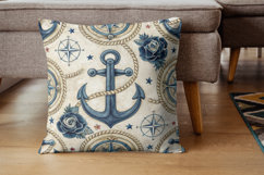 Navy Anchor Digital Paper Pack, Seamless Watercolor Nautical Product Image 7