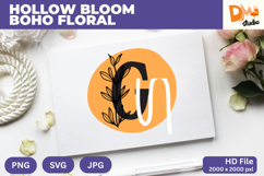 Hollow Bloom Boho Floral Monogram Product Image 1