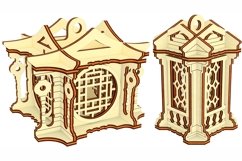 Shadow light Ornaments - laser cut file, SVG DXF plans Product Image 1