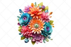 3d sublimation Floral Bouquet Clipart Bundle, 3D Sublimation Product Image 6