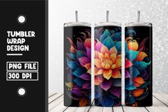 3d flower Tumbler Wrap | Sublimation | 20 oz Skinny Product Image 1