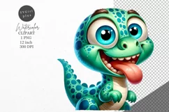 Dinosaur clipart, Dino clipart, Kids sublimation Product Image 1