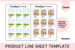 Editable Product Line Sheet Template 1 | Wholesale Catalogue Product Image 1