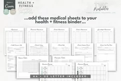Health & Fitness Planner Canva Templates | 63 Pg | SAGE Product Image 7