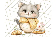 Warm & Fuzzy Mornings PNG Clipart, Cozy Animal Art Download Product Image 3