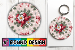 Radiant Round Car Coaster Design, Christmas Product Image 1