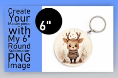 Yuletide Cute Animal Round Ornament Sublimation Product Image 1