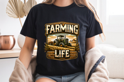 Farming Life PNG, Vintage Tractor &amp; Wheat Sublimation Design Product Image 7