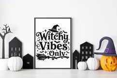 Witchy Vibes Only Svg, Halloween Witch Svg, Witch Hat Svg. Product Image 8